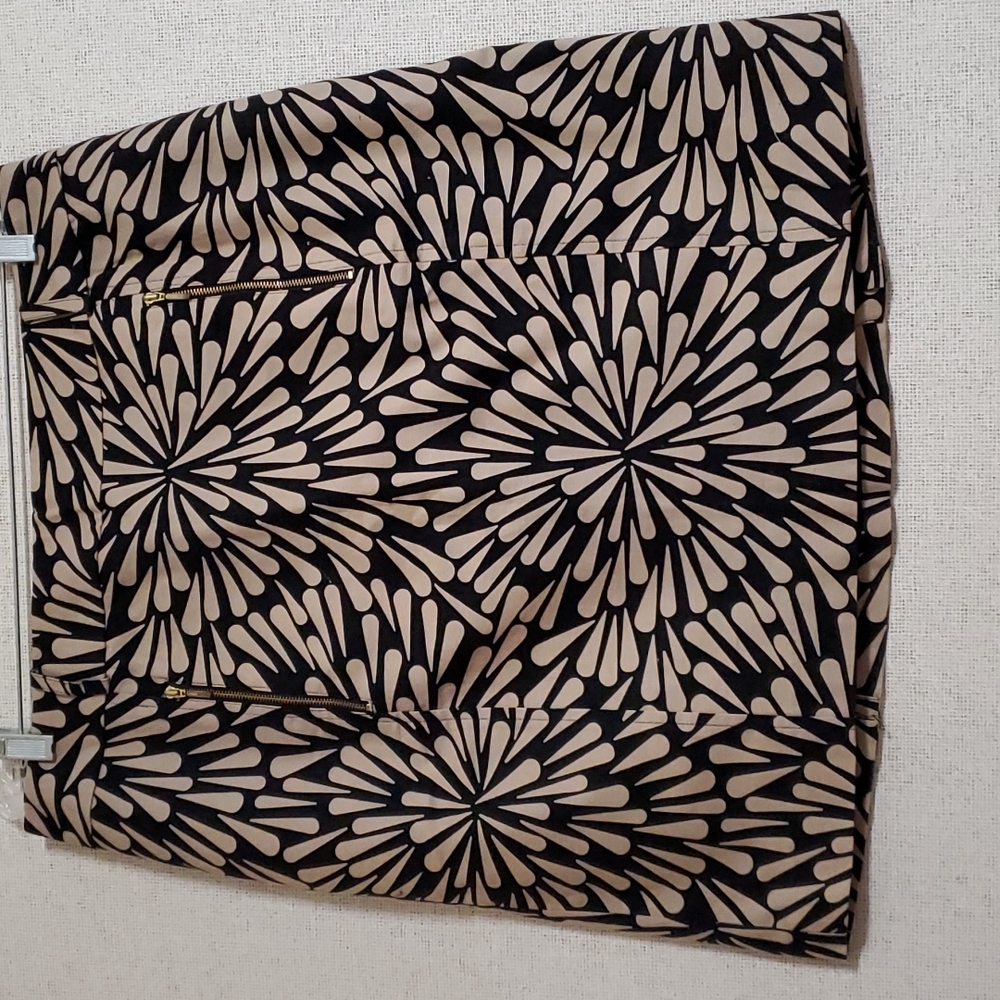 TALBOTS Printed Pencil Plus size Skirt 14 Brown